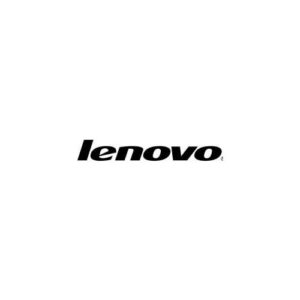 Schwarz-weißes Lenovo-Logo auf weißem Hintergrund.