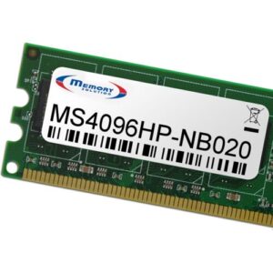 Nahaufnahme eines RAM-Moduls mit Etikett und Barcode auf grünem PCB.