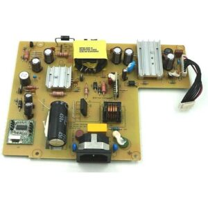 Leiterplatte mit elektronischen Bauteilen und Anschlüssen.