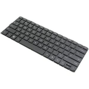 Schwarze, kompakte QWERTZ-Tastatur mit modernen, flachen Tastenanordnung.
